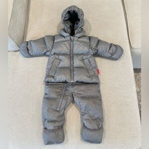 One Kid “The Road Coat” Car Seat Safe Down-filled Baby Snowsuit 6-12 months